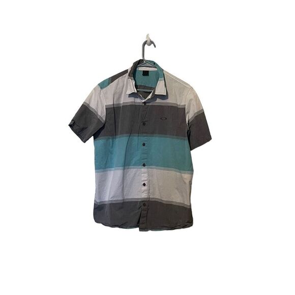 Oakley Mens Multicolor Cotton Collared Short Sleeve Button Up Shirts Size XL - Picture 1 of 12